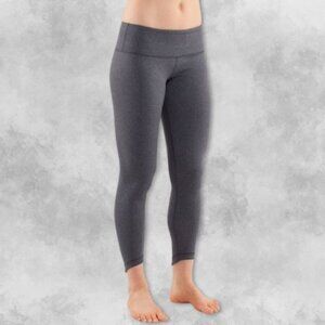Lululemon Wunder Under Leggings Mid-Waist Ankle Length Ergonomic Hem Gray W US 8